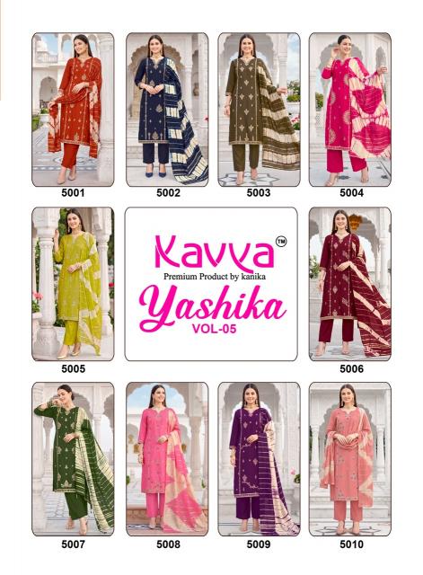 Kavya yashika vol 5 kurti material wholesale online